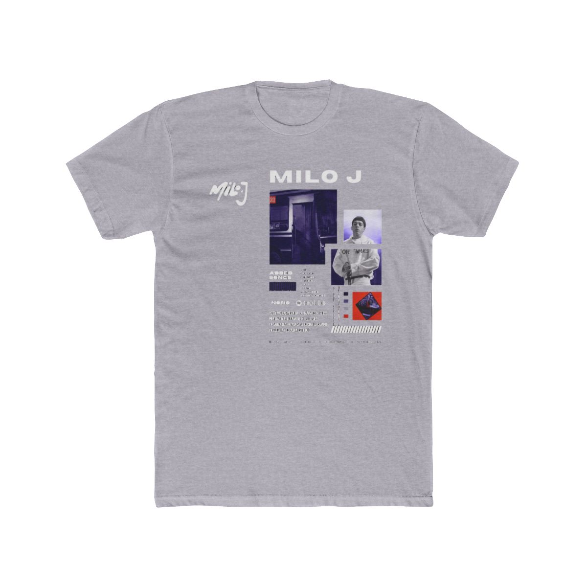 Rapper Milo J 166 Álbum T Shirt Homens Mulheres Moda Hip Hop Camiseta 100% Algodão Casual Oversized Manga Curta Camisetas Streetwear