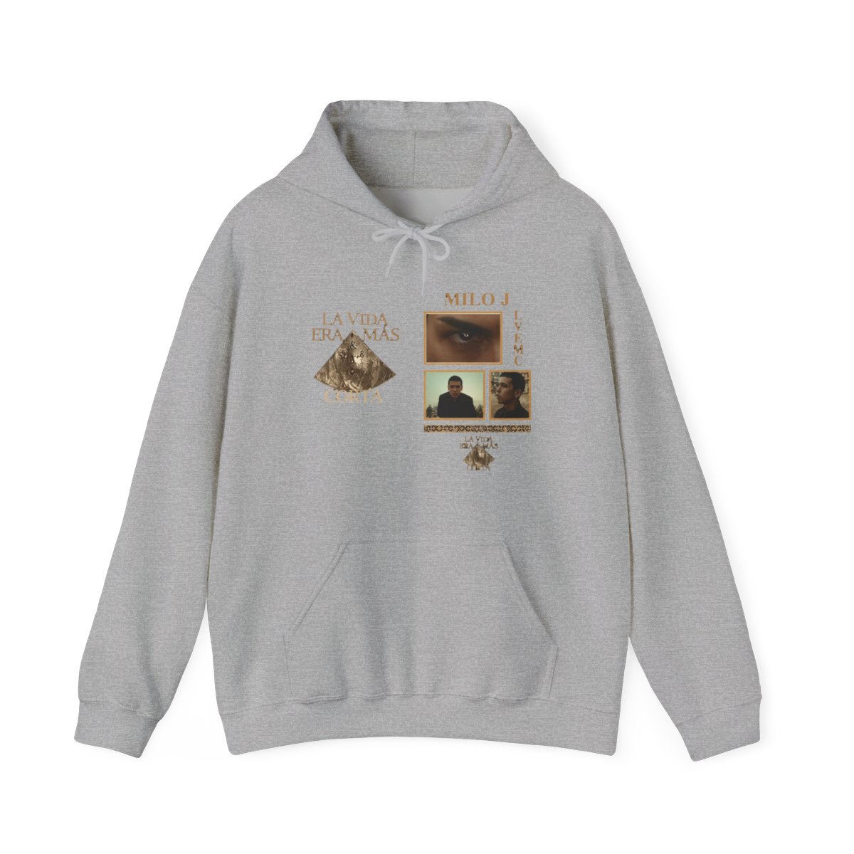 Moletom Oversized Rapper Milo J com Estampa do Álbum La Vida Era Mas Corta, Hoodie Unissex Harajuku, Pullover de Mangas Longas, Moletom Grosso - Official Hoodies merchandise