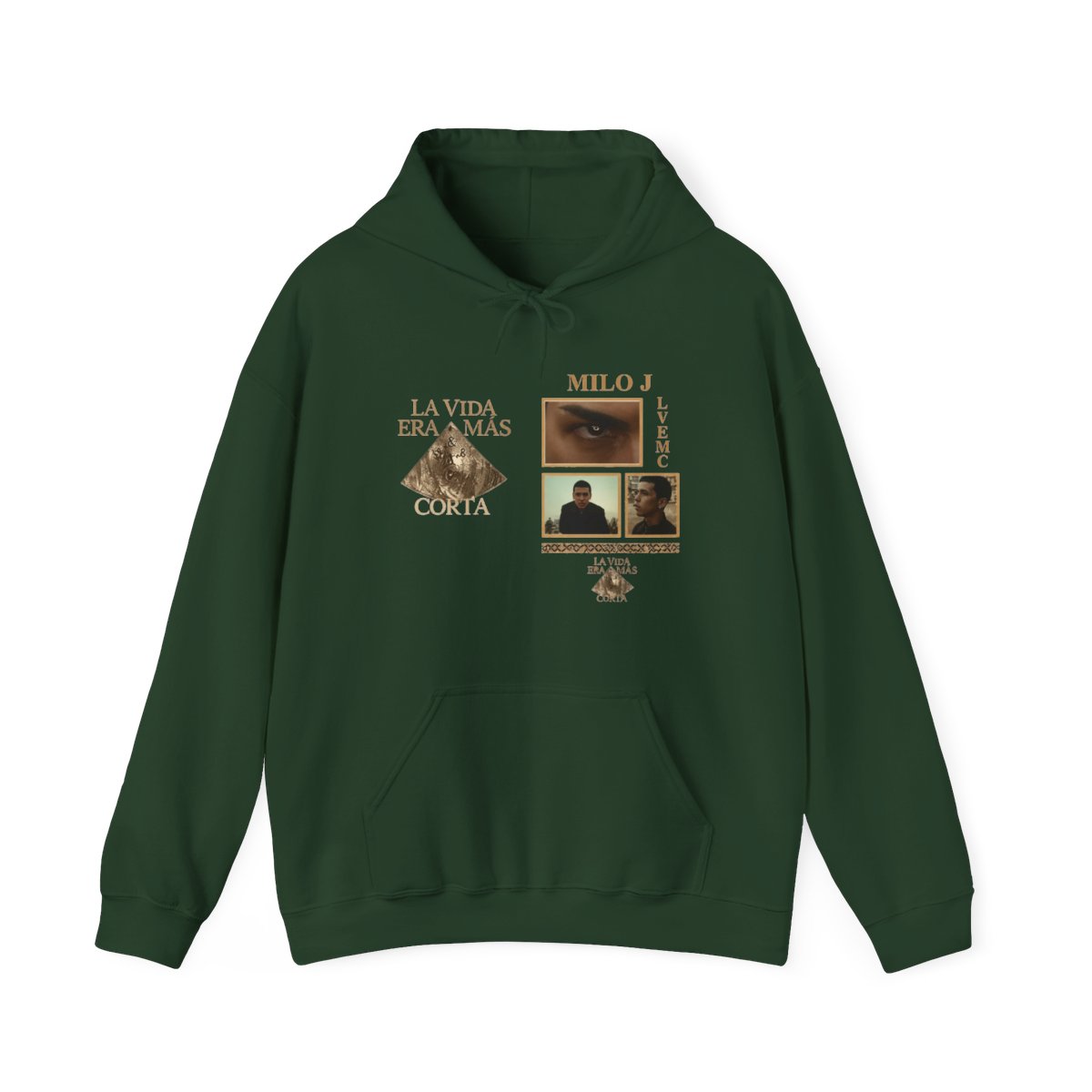 Moletom Oversized Rapper Milo J com Estampa do Álbum La Vida Era Mas Corta, Hoodie Unissex Harajuku, Pullover de Mangas Longas, Moletom Grosso