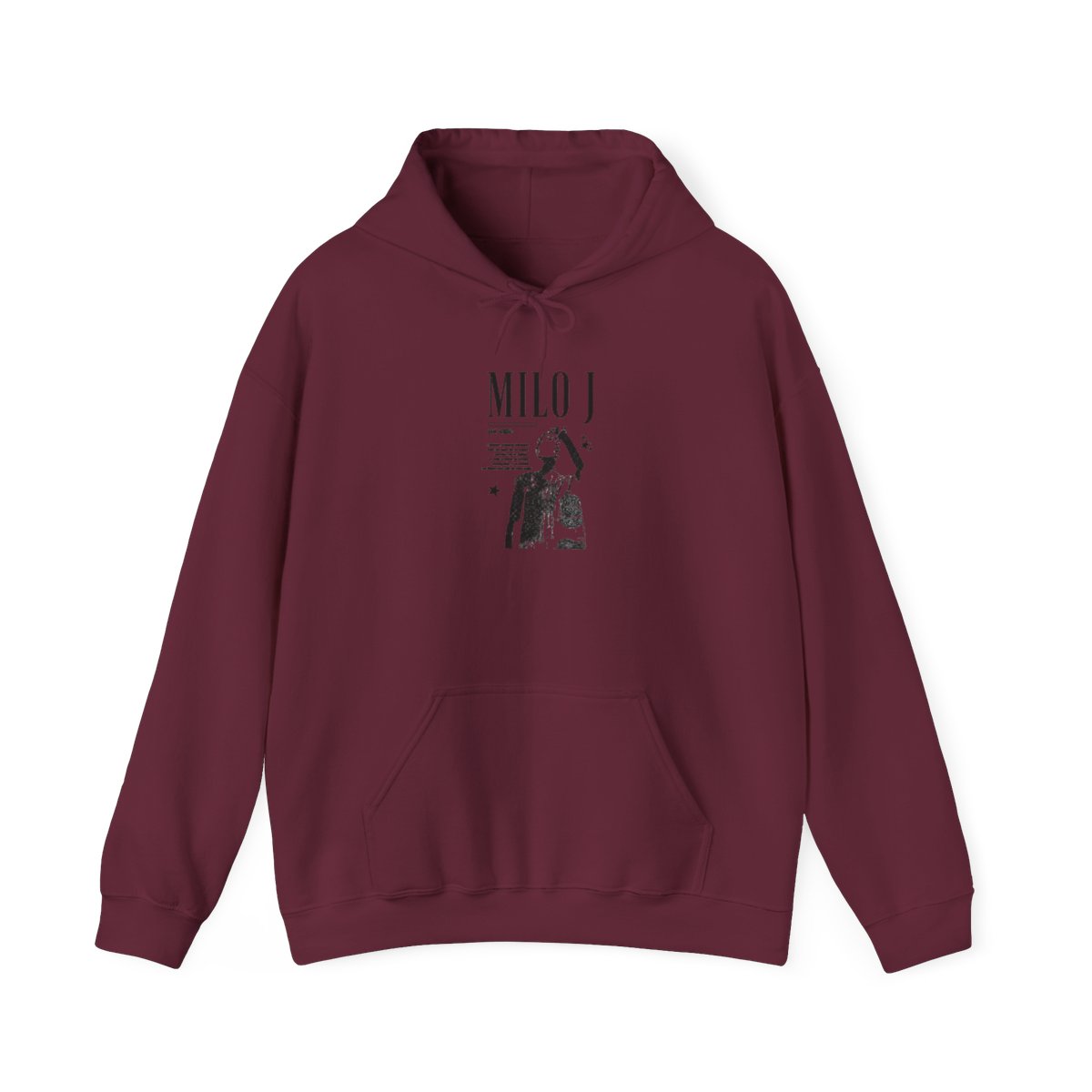 Rapper Milo J Gráfico Zipper Hoodie Homens Mulheres Hip Hop Moda Pop Música Hoodies Masculino Vintage Oversized Fleece Zip Up Jacket Coat - alternate angle 3, merchandise