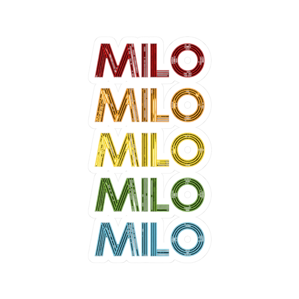 Milo Name - Multi Colored Gift For Milo | Milo J - alternate angle 3, merchandise