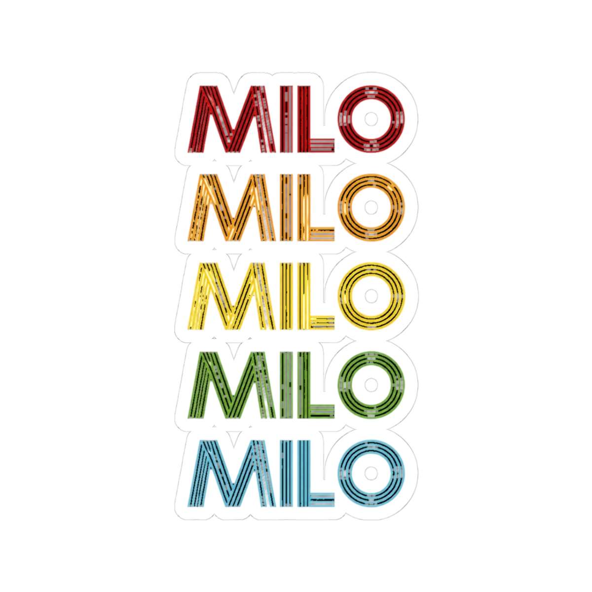 Milo Name - Multi Colored Gift For Milo | Milo J
