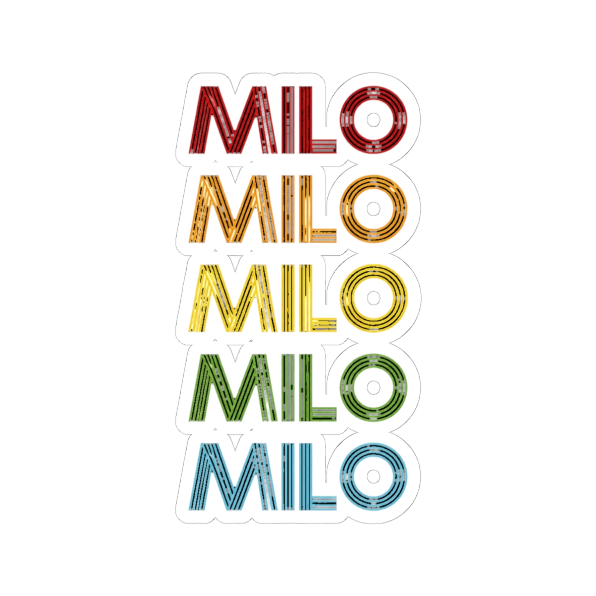 Milo Name - Multi Colored Gift For Milo | Milo J - alternate angle 1, merchandise