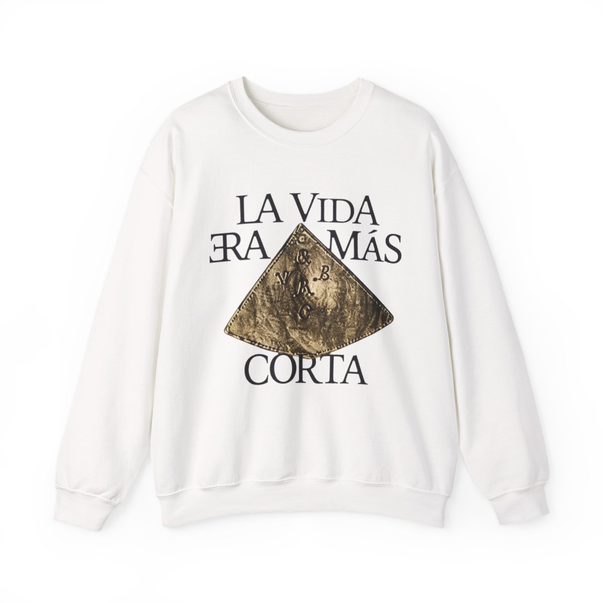Milo J La Vida Era Mas Corta Álbum Merch Crewneck manga comprida streetwear feminino masculino pulôver moletons - alternate angle 2, merchandise