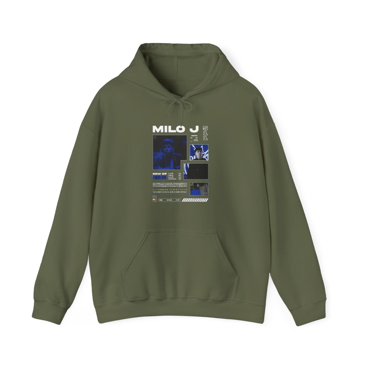 Rapper Milo J 511 Álbum Merch Hoodies Homens Mulheres Roupas Vintage Hip Hop Moletom Com Capuz Casual Pulôveres de Grandes Dimensões Streetwear - alternate angle 4, merchandise