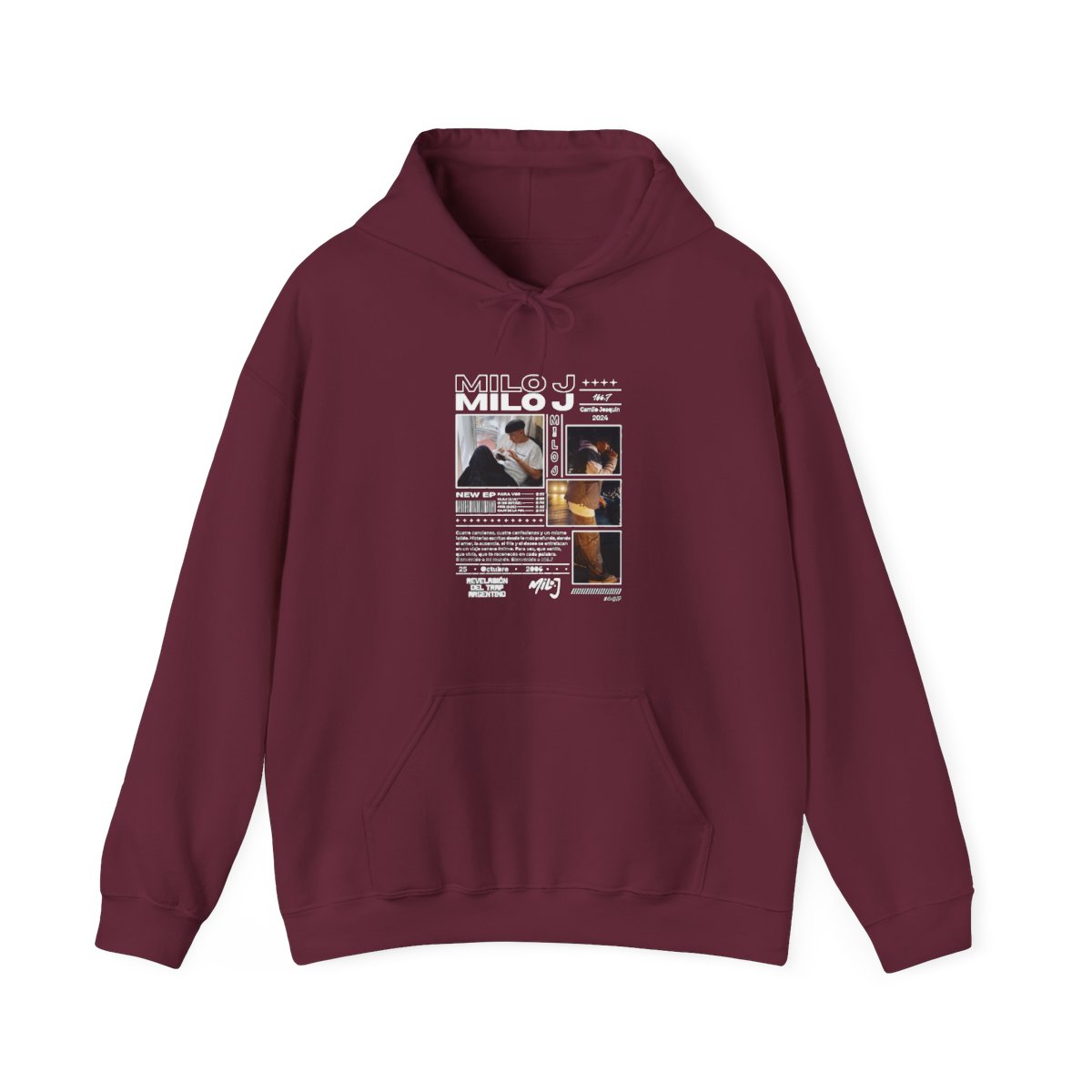 Vintage Hip Hop Zip Up Hoodie - Milo J 111 Merch - alternate angle 3, merchandise
