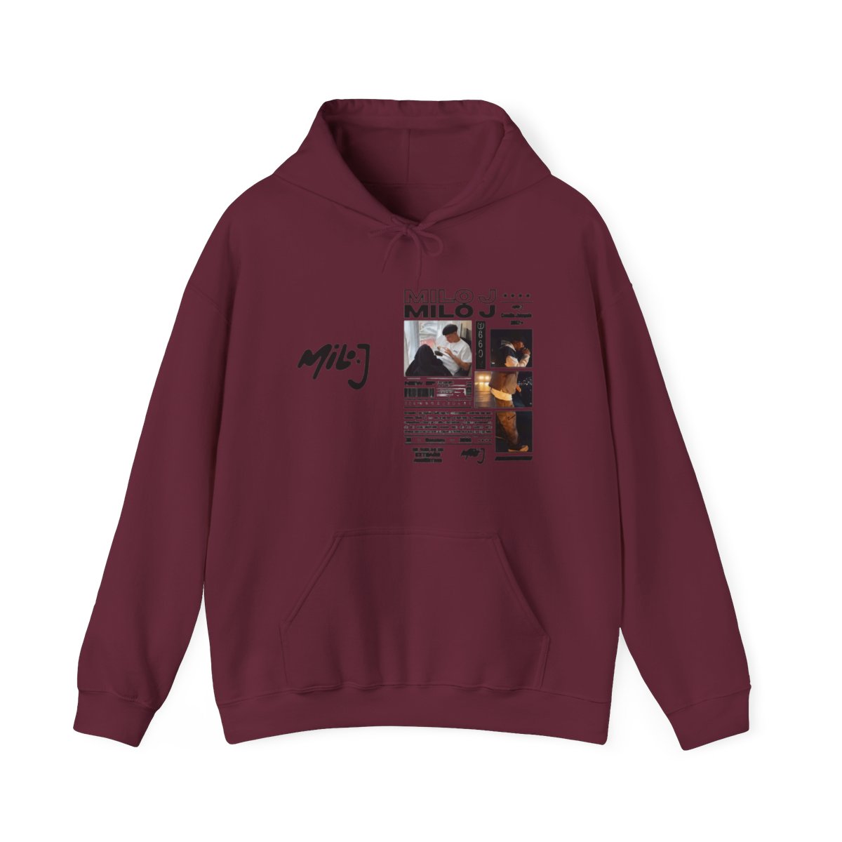Rapper Milo J 111 Album Graphic Hoodie Men Women Hip Hop Fashion Oversized Hooded Hoodie Casual Fleece Cotton Hoodies - alternate angle 3, merchandise