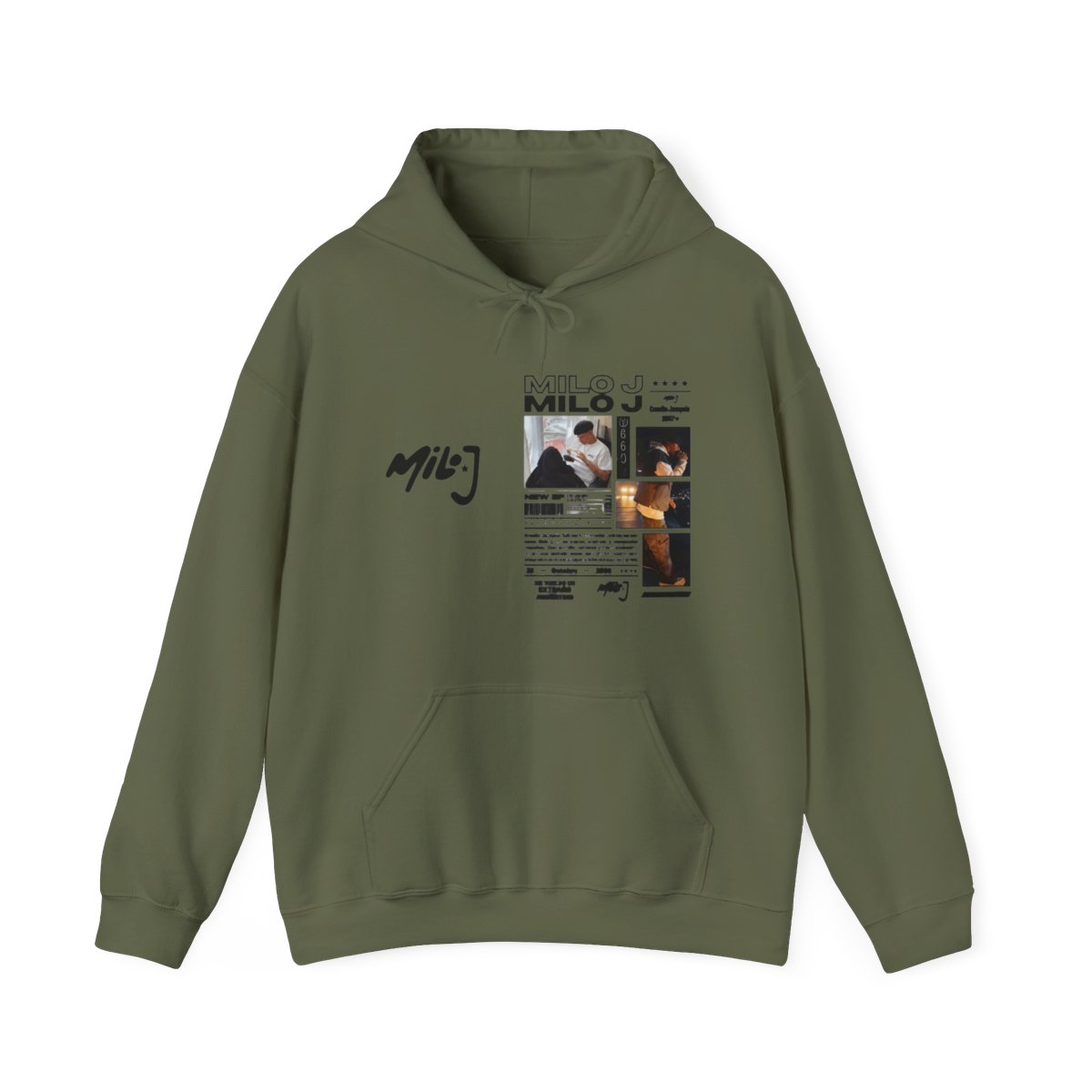 Rapper Milo J 111 Album Graphic Hoodie Men Women Hip Hop Fashion Oversized Hooded Hoodie Casual Fleece Cotton Hoodies - alternate angle 4, merchandise